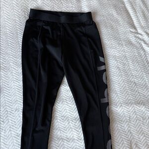 Reebok Black Womens Leggings with White Accents